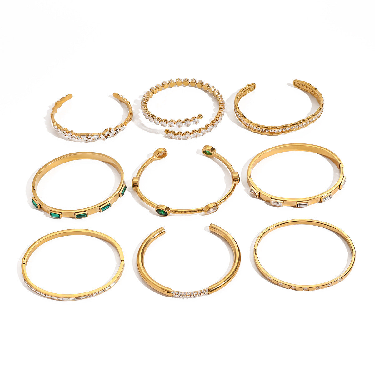 European And American Stainless Steel Zircon Bracelet High Sense